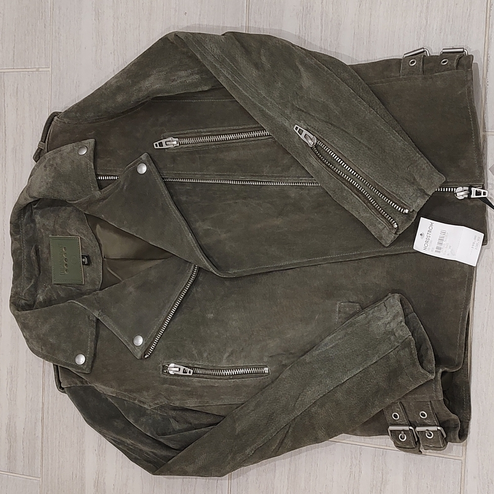 Blank NYC herb moto suede jacket